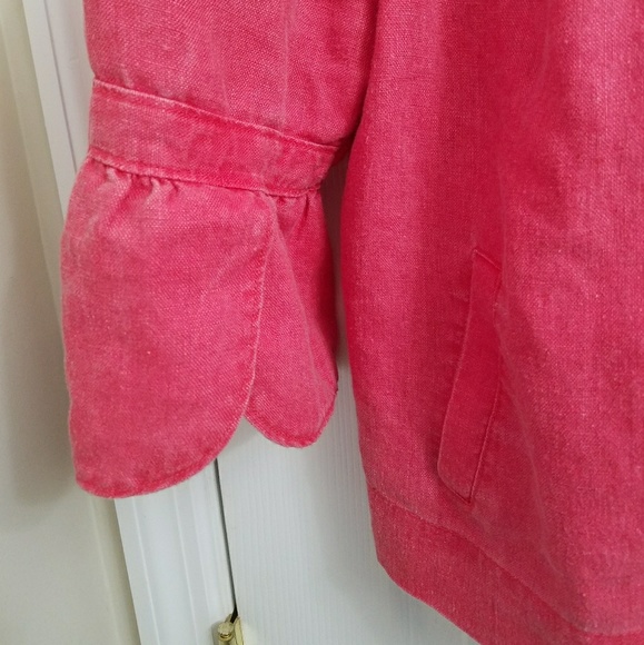 Adorable Linen Cropped Peacoat - Picture 4 of 5